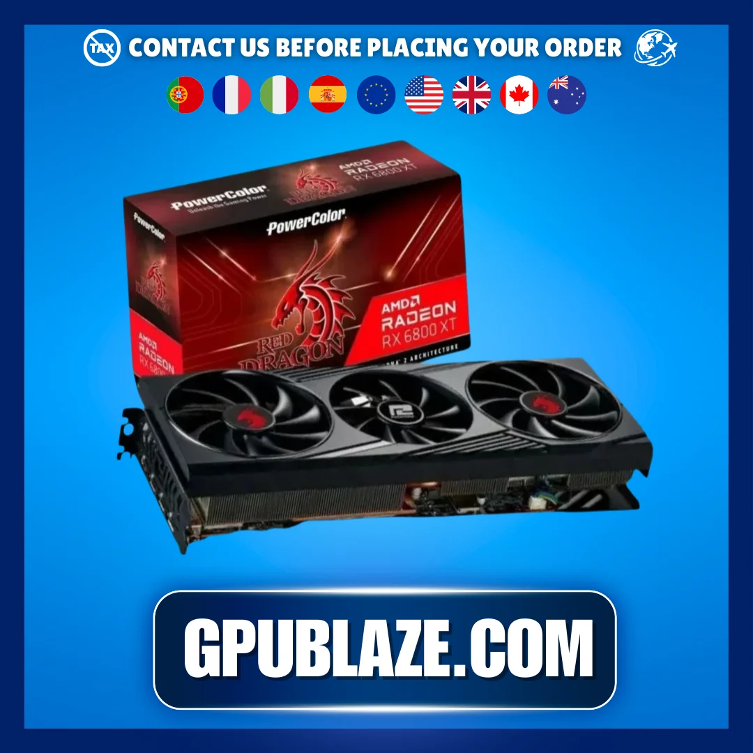 PowerColor Radeon RX 6800 XT 16GB Red Dragon GDDR6 Video Graphics Card GPU