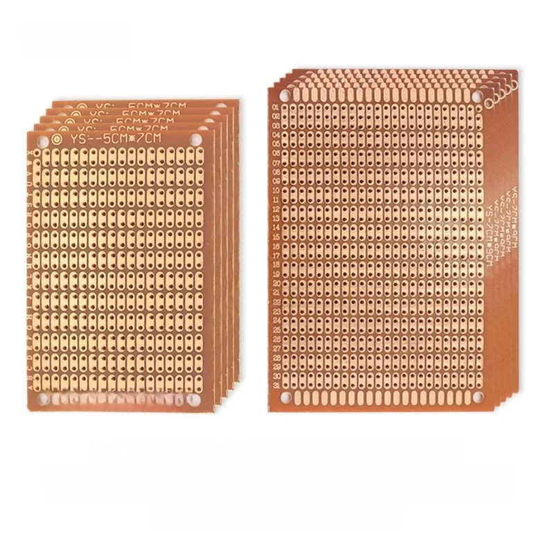 5/10 pièces 5x7/7x9CM bricolage formation au soudage Prototype papier PCB expérience matrice boulangerie carte de Circuit universelle trous à deux connectés