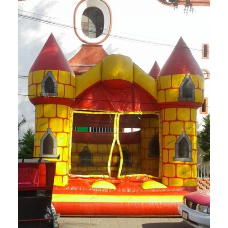 Customized PVC Inflatable Cartoon Bounce House Happy Jump With Inflatable Slide For Kids Outdoor Indoor Playing