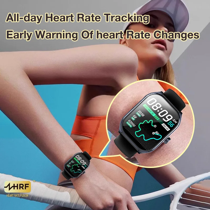 KHwatch 2.01 "Schermo curvo Orologi da uomo 5.3 Chiamata Bluetooth IP68 100 + Modalità Sport Orologi sportivi impermeabili Orologio digitale per ragazzo adolescente