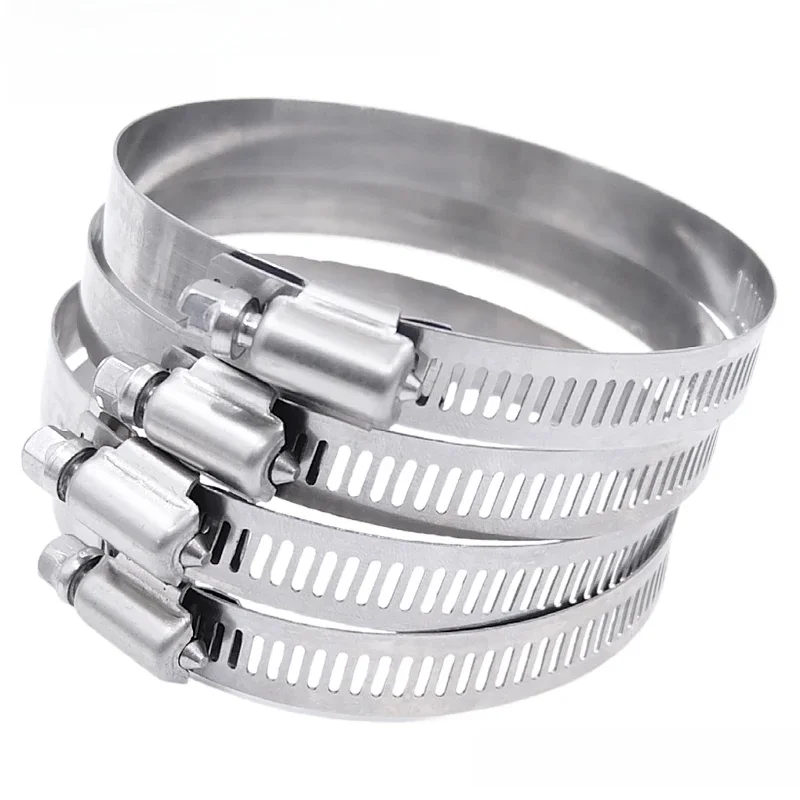 Colliers de serrage réglables en acier inoxydable 304, cerceau de 6 à 600mm, bande à vis, Clips de tuyau de carburant de voiture, Clip d'engrenage à vis sans fin, outils fixes, 2/10 pièces