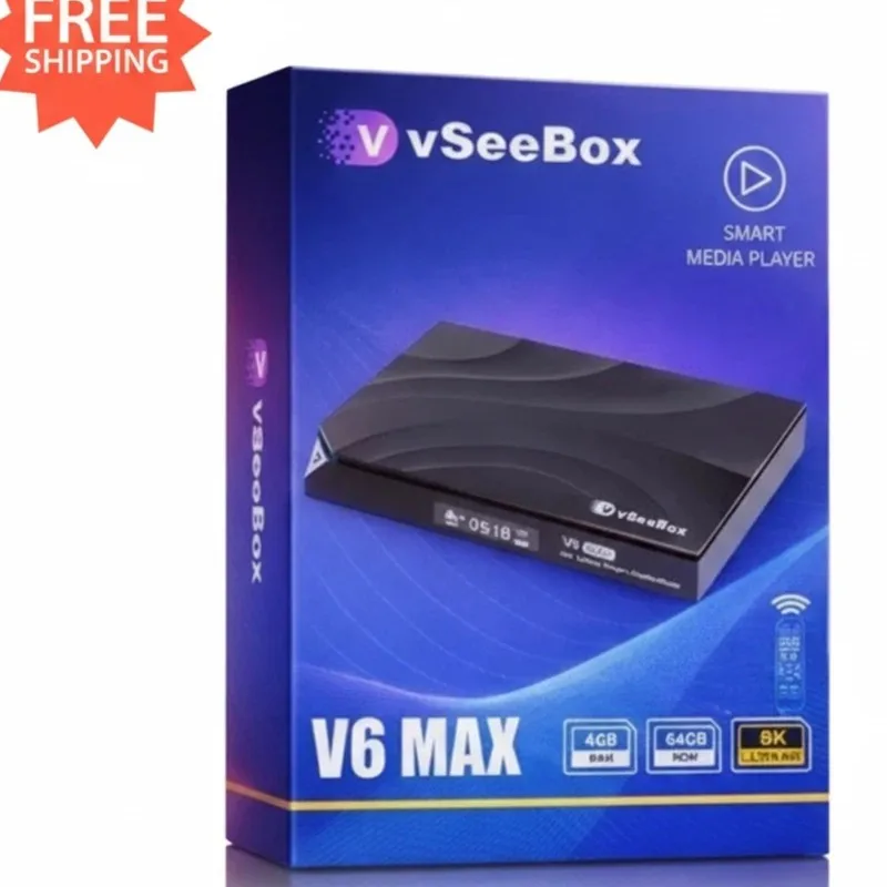 

vSeeBox V6 Max Android TV Box | Официальный продавец | Быстрая доставка по США в тот же день | 64 ГБ 8K HD | Стабильная производительность