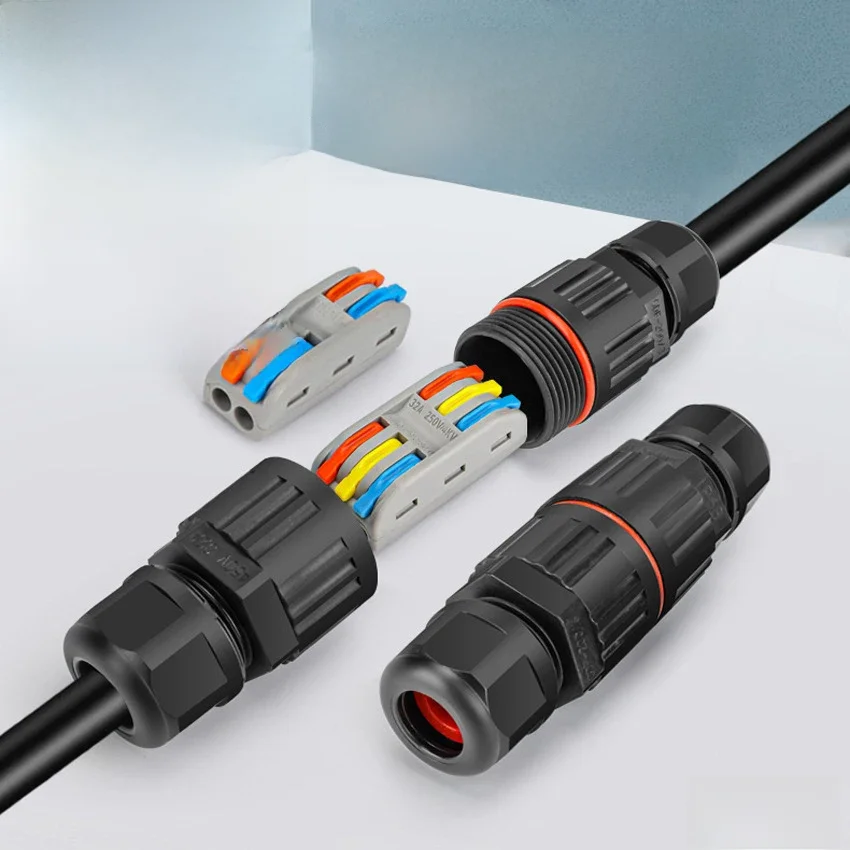 Lâmpada LED Fiação Conector, impermeável Joint Wire, Conexão rápida, ao ar livre impermeável