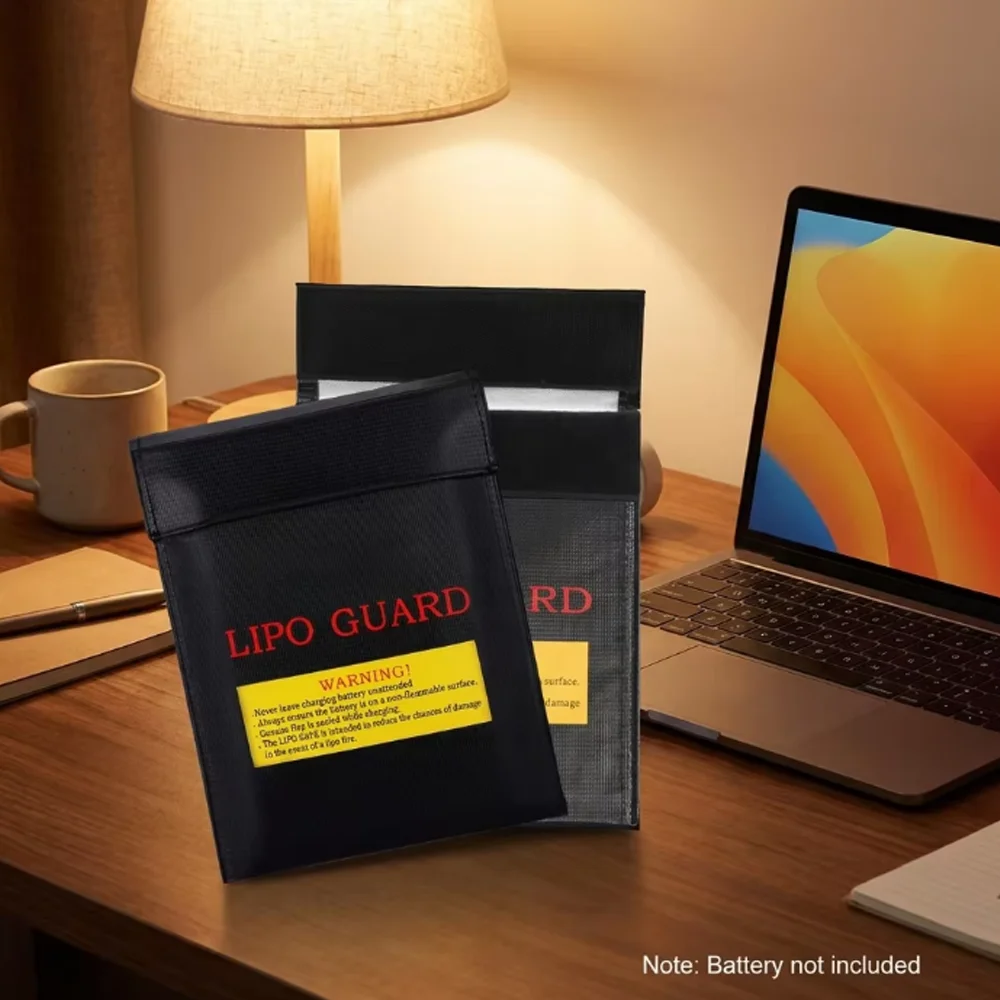 Fire-Resistant Battery Storage Bag | Compatible with Power Banks and Drone Batteries | A Safety Must-Have for Home, Office