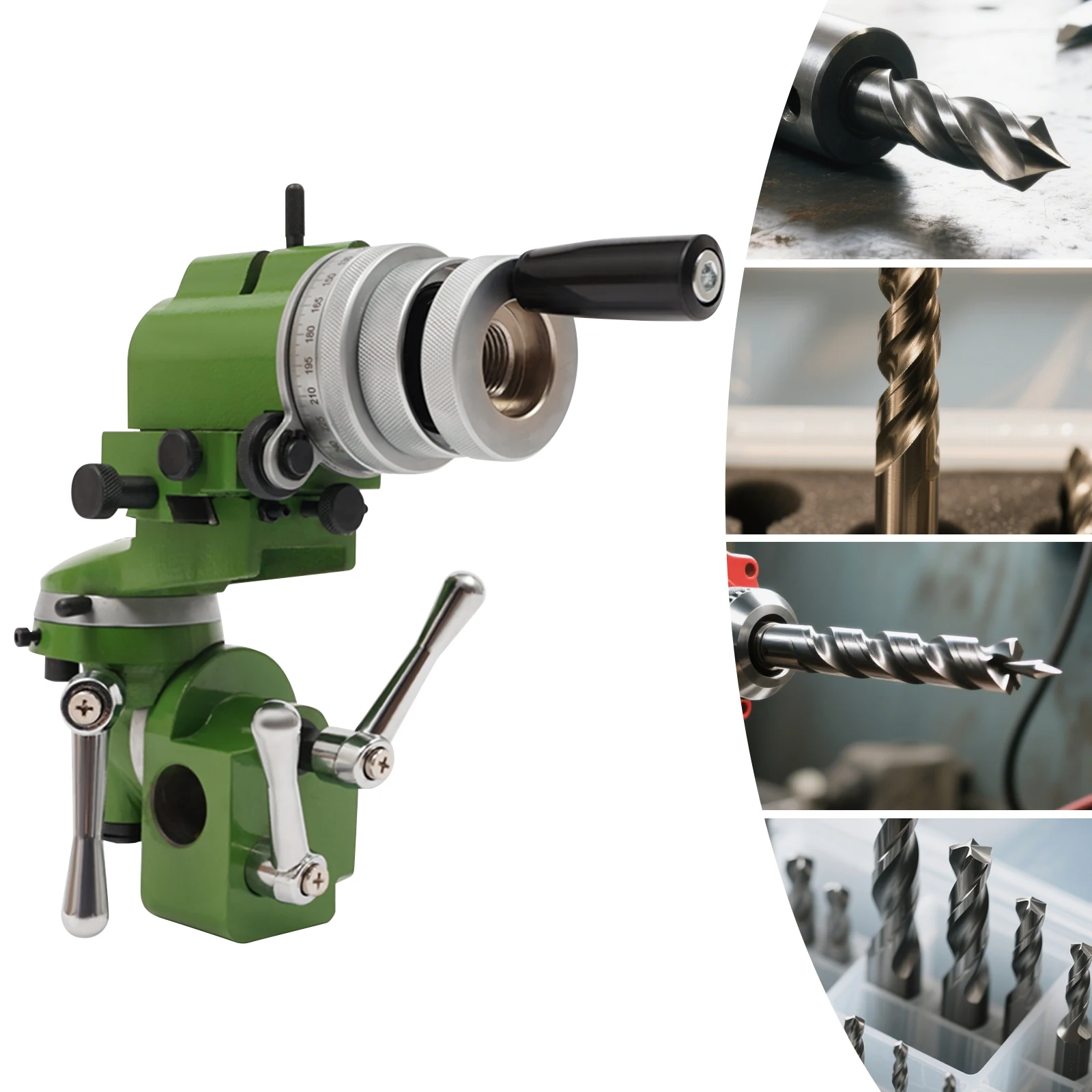 U2 Universal Grinding Machine Sharpener Mount, Cast Iron Fine Adjustment Stand 1in Shaft, for Workshop Lathe Factory Tool Sharpening