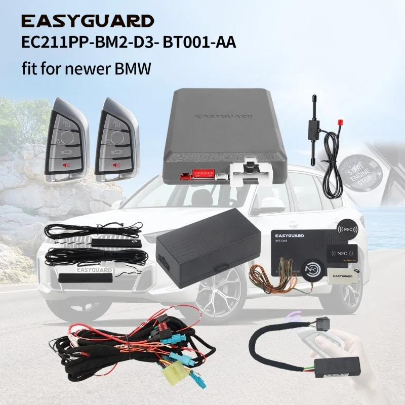 EASYGUARD Smartphone APP control CAN BUS PKE Passive Keyless Entry Remote Starter for BMW G30 G20 G02 F39 After 2018