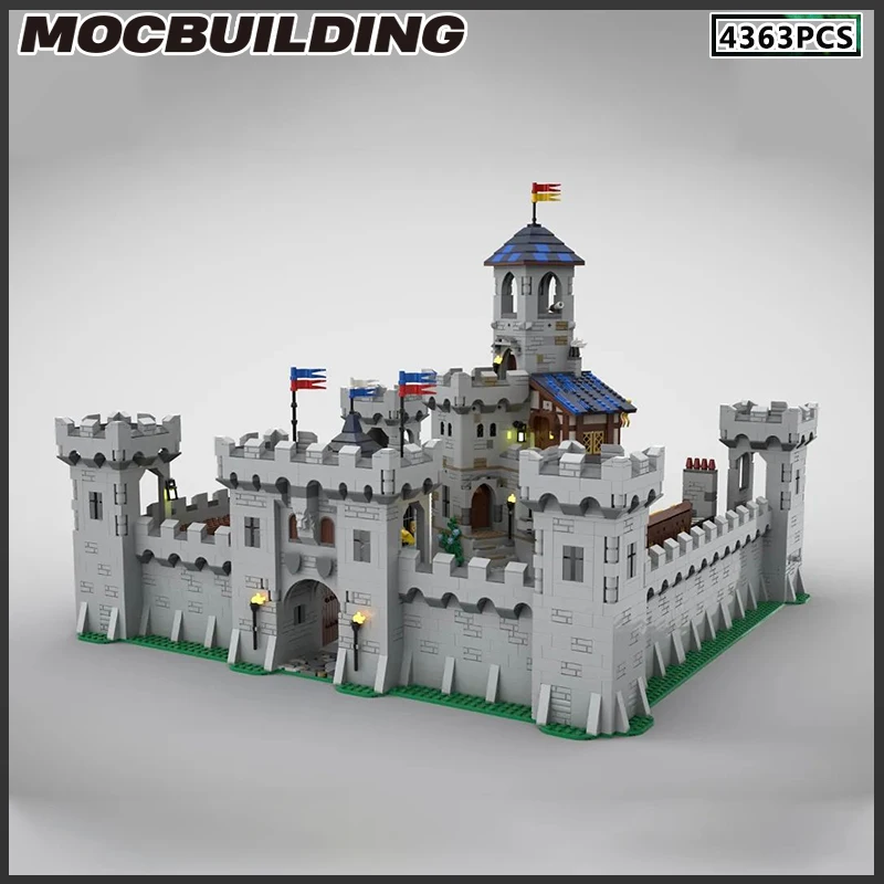 

MOC Building Block Modular Castle Gatehouse Wall Tower Staircase DIY Brick Medieval Build Toys Collection Home Decor Gifts