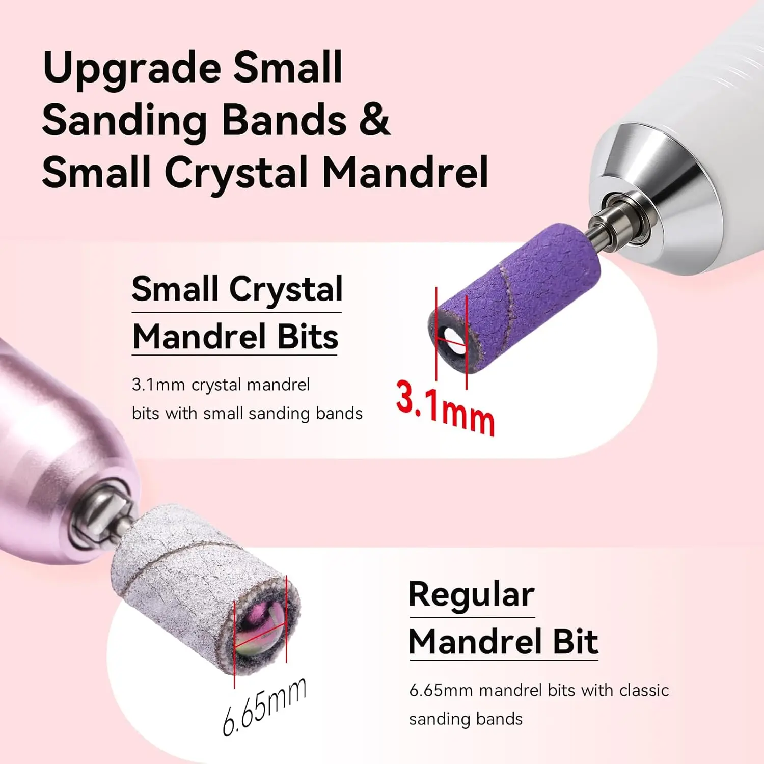 마카트 네일 드릴 비트 샌딩 밴드 - 네일 드릴용 100개 4색 굵은/미세 80/120/180/240 그릿 파일 소형 샌딩 밴드