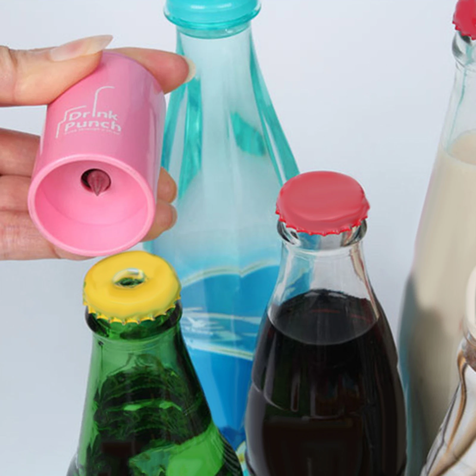 

Дырокол для крышек бутылок, портативная дрель для воды, открывалка для бутылок, инструменты, дырокол для крышек, соломенный дырокол для вечеринки, пикника на открытом воздухе