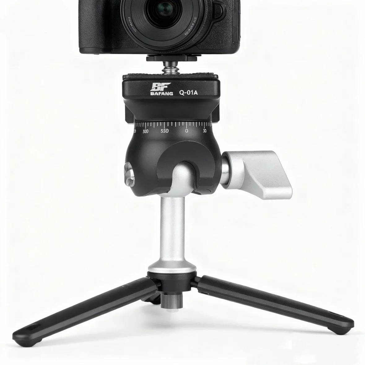 BAFANG BFQ-01A Quick Release Trigger Inverted Ball Head, Lightweight Aluminum Alloy Panoramic Tripod Head for DSLR Camera