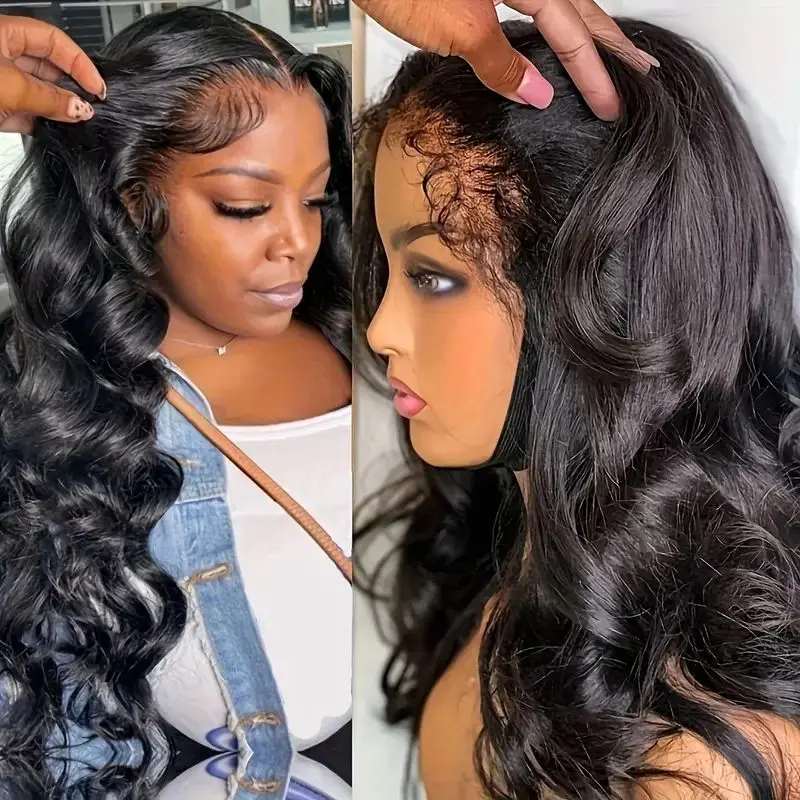 

34 Inch Body Wave Wear and Go Lace Closure Wig Glueless Wig 4*4 5*5 4c Edges Kinky Curly Hairline Human Hair Wig Wear and Go Wig