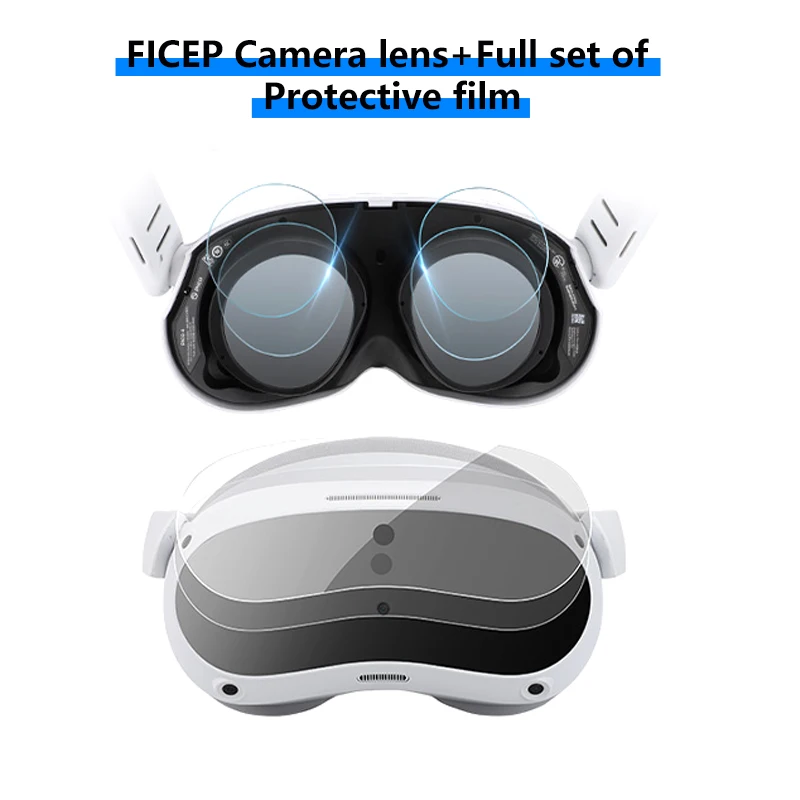 Ficep for Pico 4 Lens Protective Film VR Glasses Head Film Headwear HD Anti-Scratch Soft Panel Film for Pico 4 Accessories