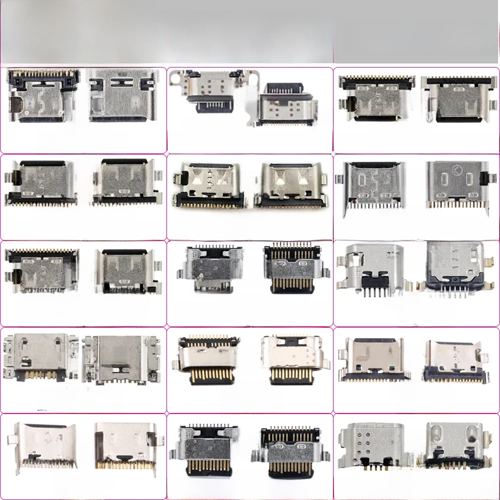 10 sztuk oryginalnego portu ładowania do Samsunga A12  A21s A11 A01Core A02s A03s A04s A04e A10s A20s A30s A50s A70s A22 A32 5G A31 A21 A51 A71 A70 A50 A32 Złącze złącza Micro USB serii A, wymiana pinu ładowania typu C — zdjęcie 2