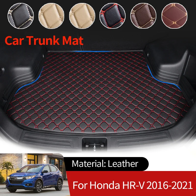 

for Honda HR-V HRV Vezel RU 2016~2021 Leather Boot Liner Cargo Rear Trunk Mats Luggage FLoor Tray Waterproof Carpet Accessories