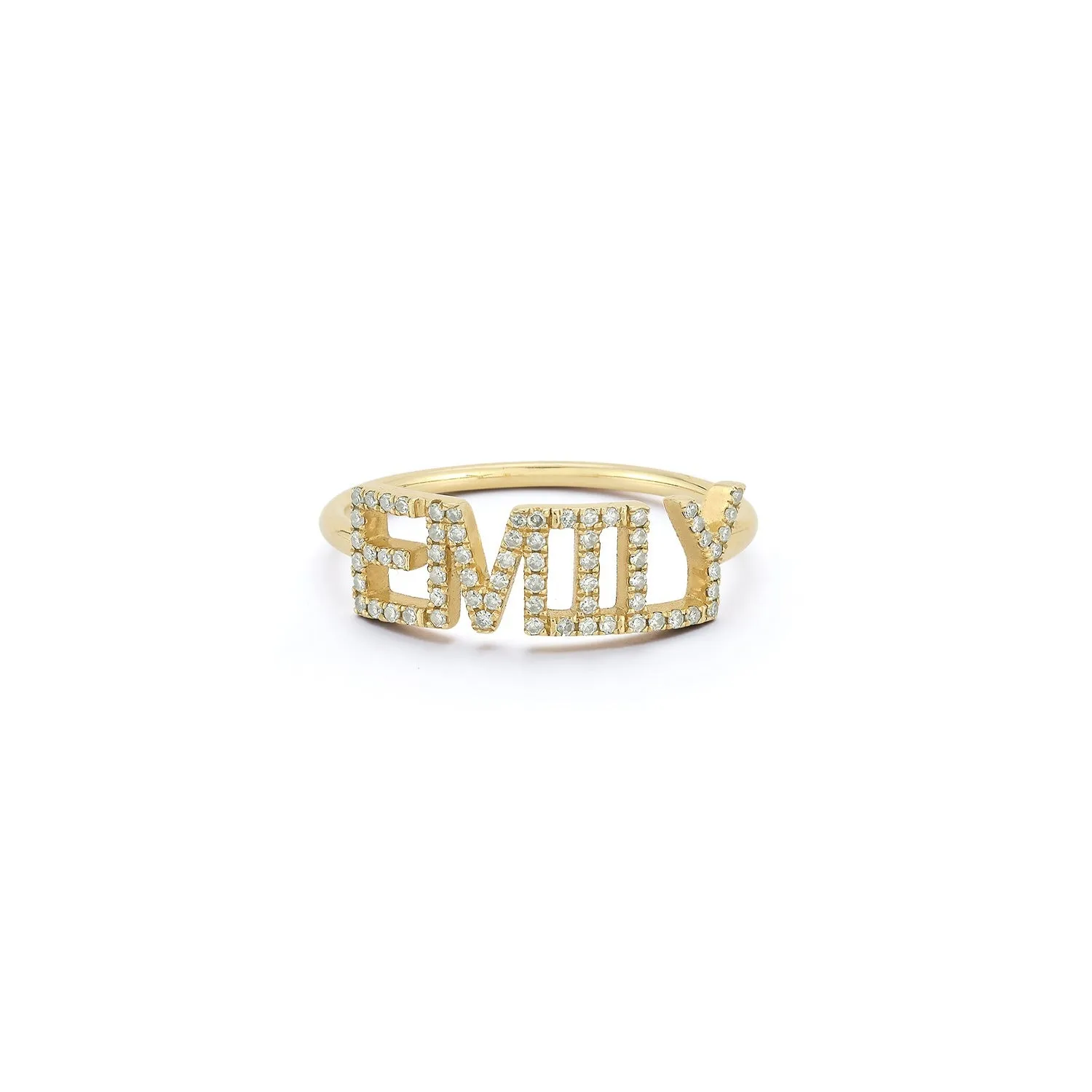 Custom Pave Script Name Ring 925 Silver Personalized  Name Ring Luxury Name Jewelry Gift for Women Wedding Gifts for Women Gift