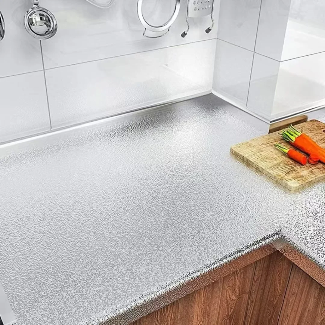 ملصق مضاد لزيت المطبخ، ورق حائط ذاتي اللصق مقاوم للحريق بدرجة حرارة عالية لتجديد الخزانة والكونترتوب 40/60 سم × 3 م