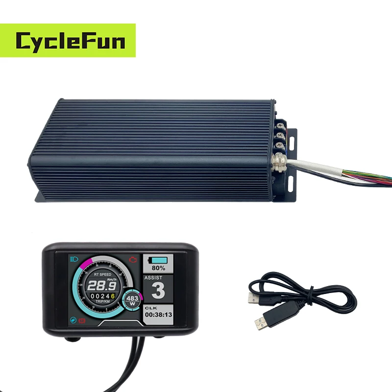 APT V2 Version Sabvoton SVMC72200 4KW-5KW DC 200A Hall Sensor Controller With UKC1 TFT Display For Electric Scooter Accessories