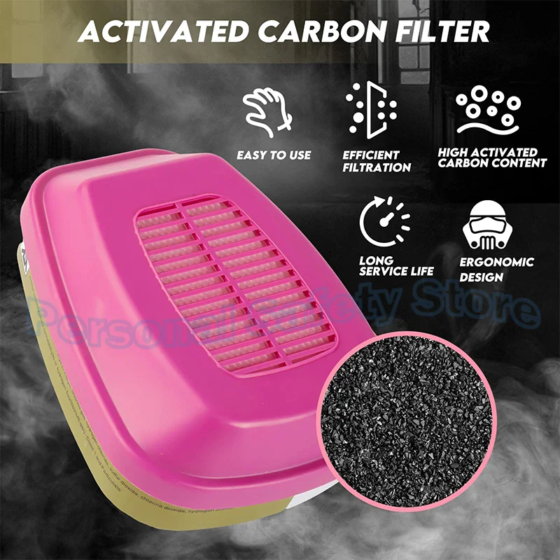 Gas Mask Filter Box Accessories 60926, 60923, 60921 Gas Filter Box Anti Organic Gas Activated Carbon Box