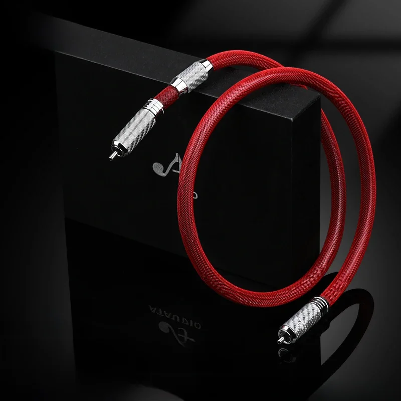 Kabel audio koncentryczny RCA HIFI z czystego srebra, kabel cyfrowy koncentryczny RCA75Ω z czystego srebra monokrystalicznego do subwoofera. — zdjęcie produktu 6