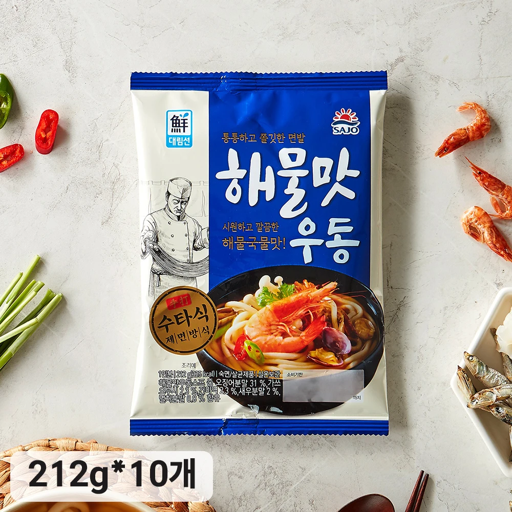 [Sajo Official Shop] 212G * 10 Darim Sun seafood flavored Udon