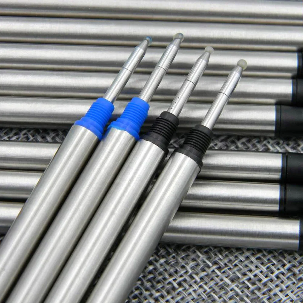 Haute qualité 5pc bleu ou 5pc noir offre spéciale stylo à bille recharges d'encre stylo à bille recharge bureau école