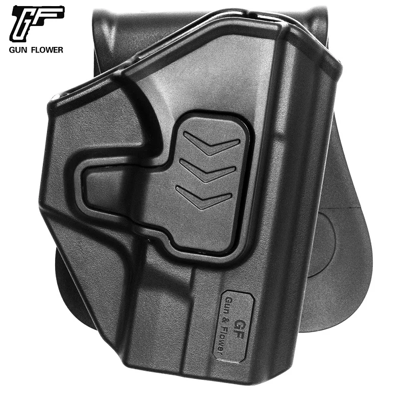 Imagem -02 - Coldre para mp Sheild Polímero Tático Owb Matte Paddle Coldre Plástico Nível Preto Titular Bolsa Mão Direita Gun & Flor