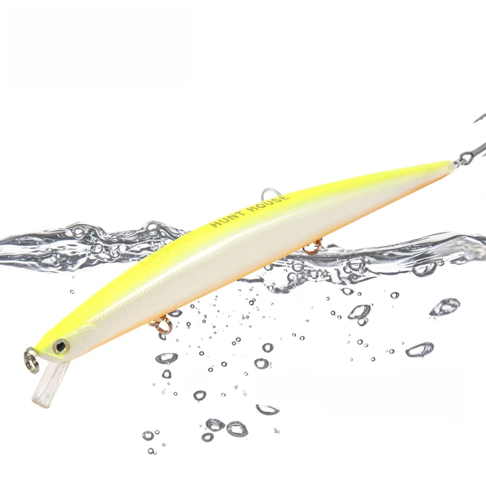 Hunthouse Angelköder Tide Minnow Slim 175 Harte Köder 175mm 24,5g Schwimmende Wobbler Meeresangeln für Wolfsbarsch-Ausrüstung