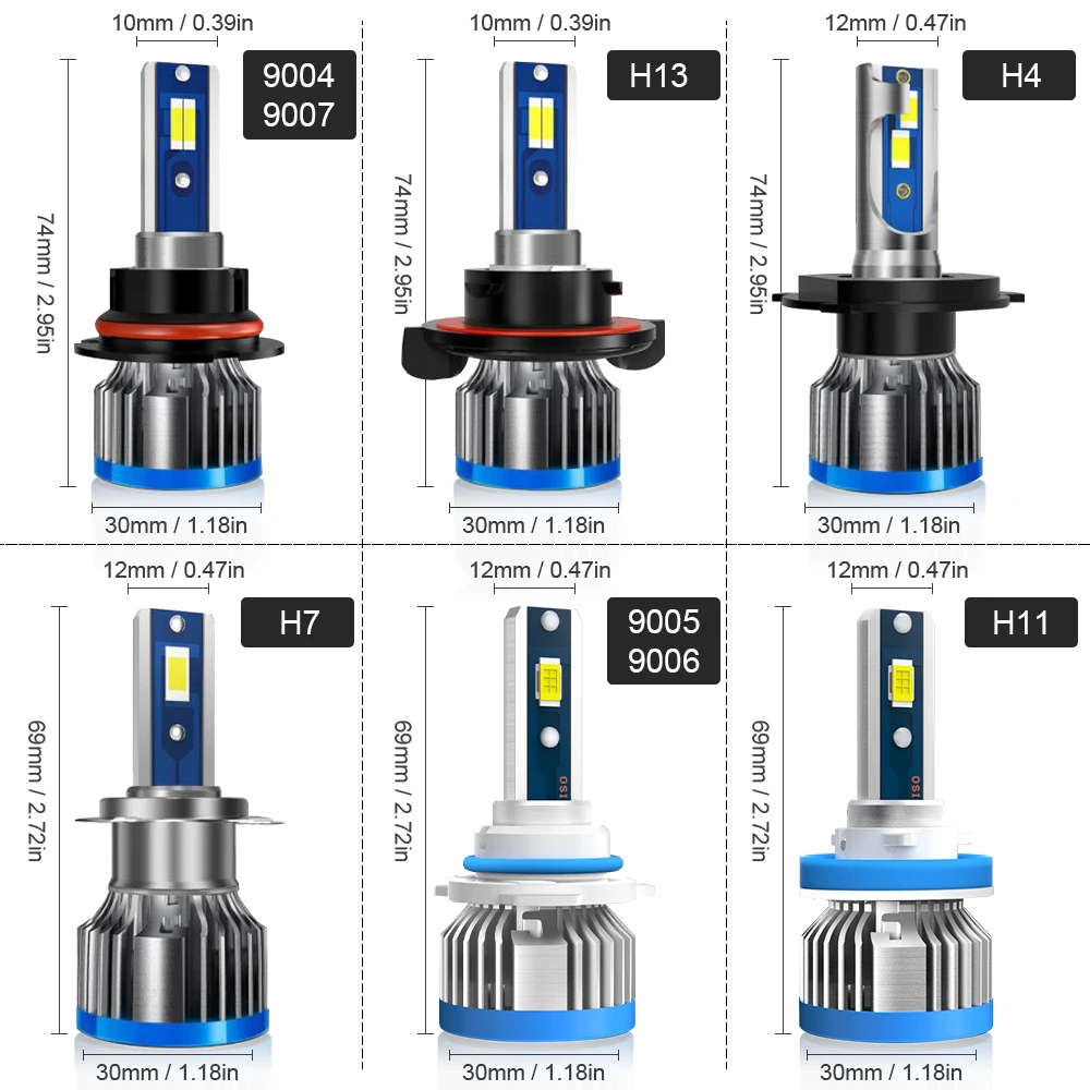 roadsun 160W H7 LED Car Headlight H4 H11 9012 H4 H7 9005 9006 9004 9007 LED Auto Lamp 6000K 12V 24V Plug-n-Play 2PCS ﻿