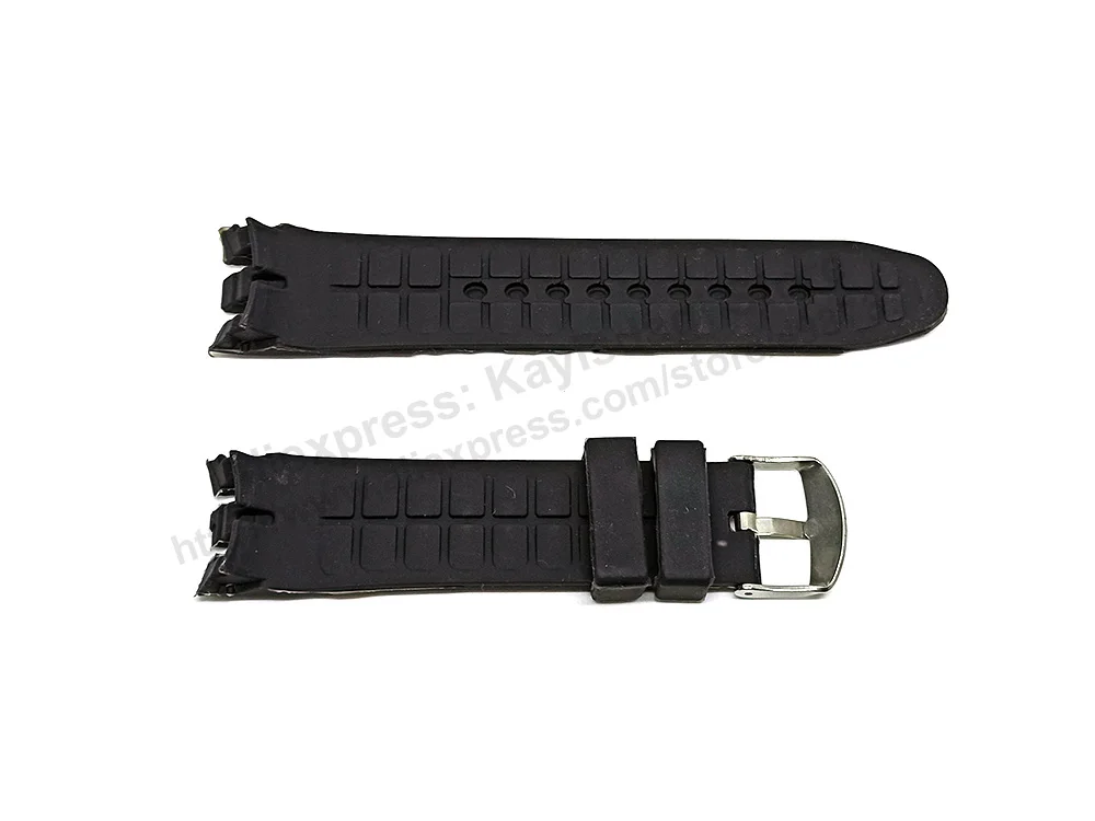 Swatch Irony Retrograde YRG400 , YRS403 , YRS404 Fits with 22mm Black Soft Silicone Rubber Replacement Watch Strap Band