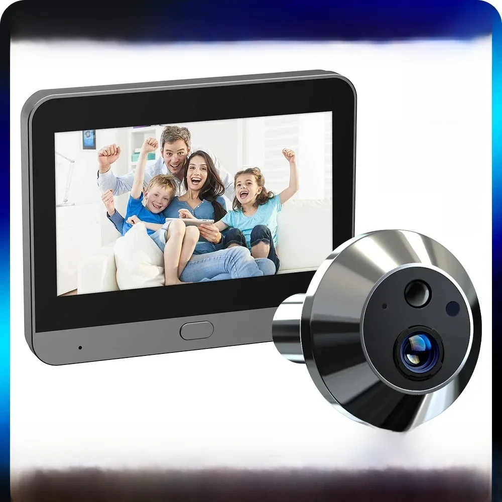 Mini Smart Life Tuya 3MP 140 °   Szeroki kąt widzenia 2,4 GHz WiFi Magiczny wizjer do drzwi Kamera PIR Cyfrowy wizjer do drzwi Zasilany z baterii — zdjęcie 2