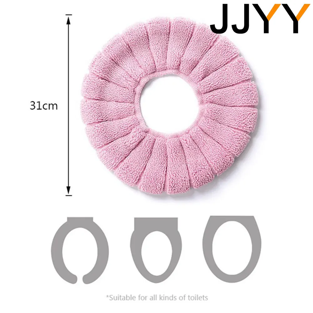 JJYY New Universal Warm Soft Washable Toilet Seat Cover Mat Closestool Toilet Lid Cover