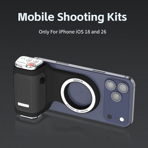 COMITOK Agarre magnético para teléfono con control remoto Mango de disparo portátil para videoes iPhone Vlog, fácil operación con una sola mano