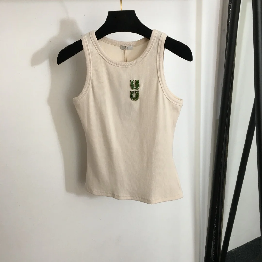 

2025 New Vest Sweater Sleeveless O-neck Fashionable Versatile Slimming Figure-hugging Spring Summer