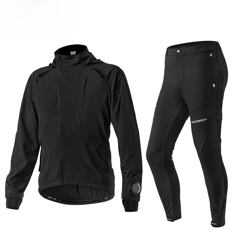 ROCKBROS Męskie zestawy odzieży rowerowej Wiosna Jesień Oddychająca kurtka rowerowa Wygodny cienki unisex Outdoor Sport Suit Rozmiar EUR — zdjęcie 2