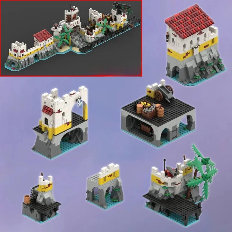 MOC Eldorado Fortress 10320 Uitbreidingsbundel Centrale Grot Dock Toren Grot Ingang Armour Muur Modulaire Bouwstenen Speelgoed Cadeau - afbeelding 2