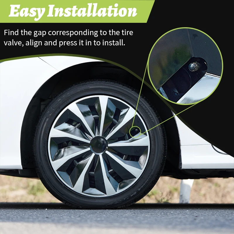 Design per Škoda Fabia Copricerchio 15 pollici Stile Coltello Per cerchi in ferro Set di 4 copricerchi in acciaio