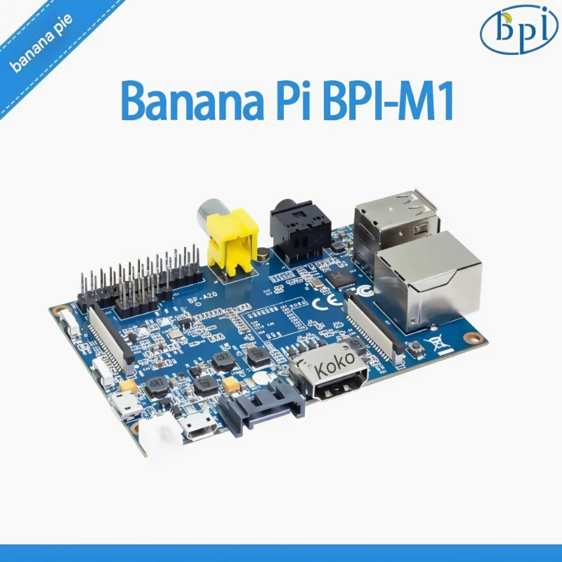 La computadora de placa única Banana Pi BPI-M1 utiliza una solución de chip Allwinner A20, con 1G RAM a bordo