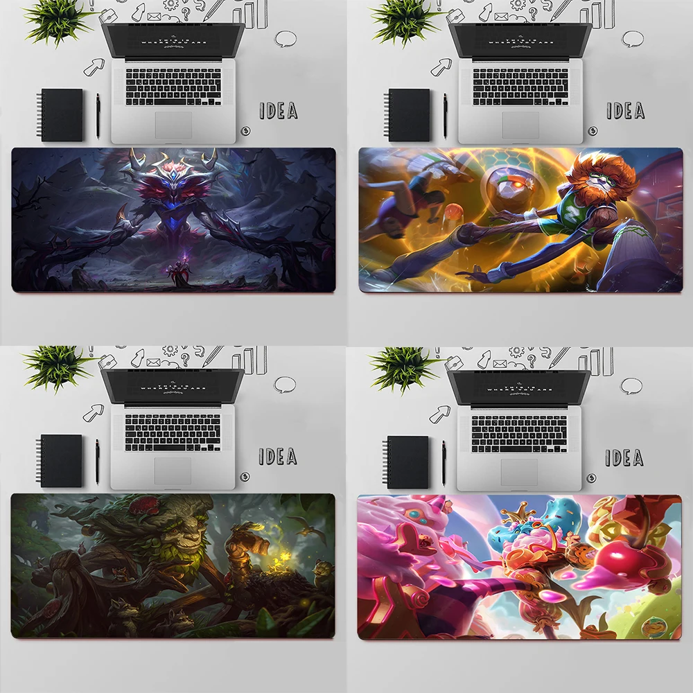 Liga das lendas ivern gaming mouse pad grande mouse pad computador gamer mouse tapete grande mousepad teclado tapete de mesa mause almofada