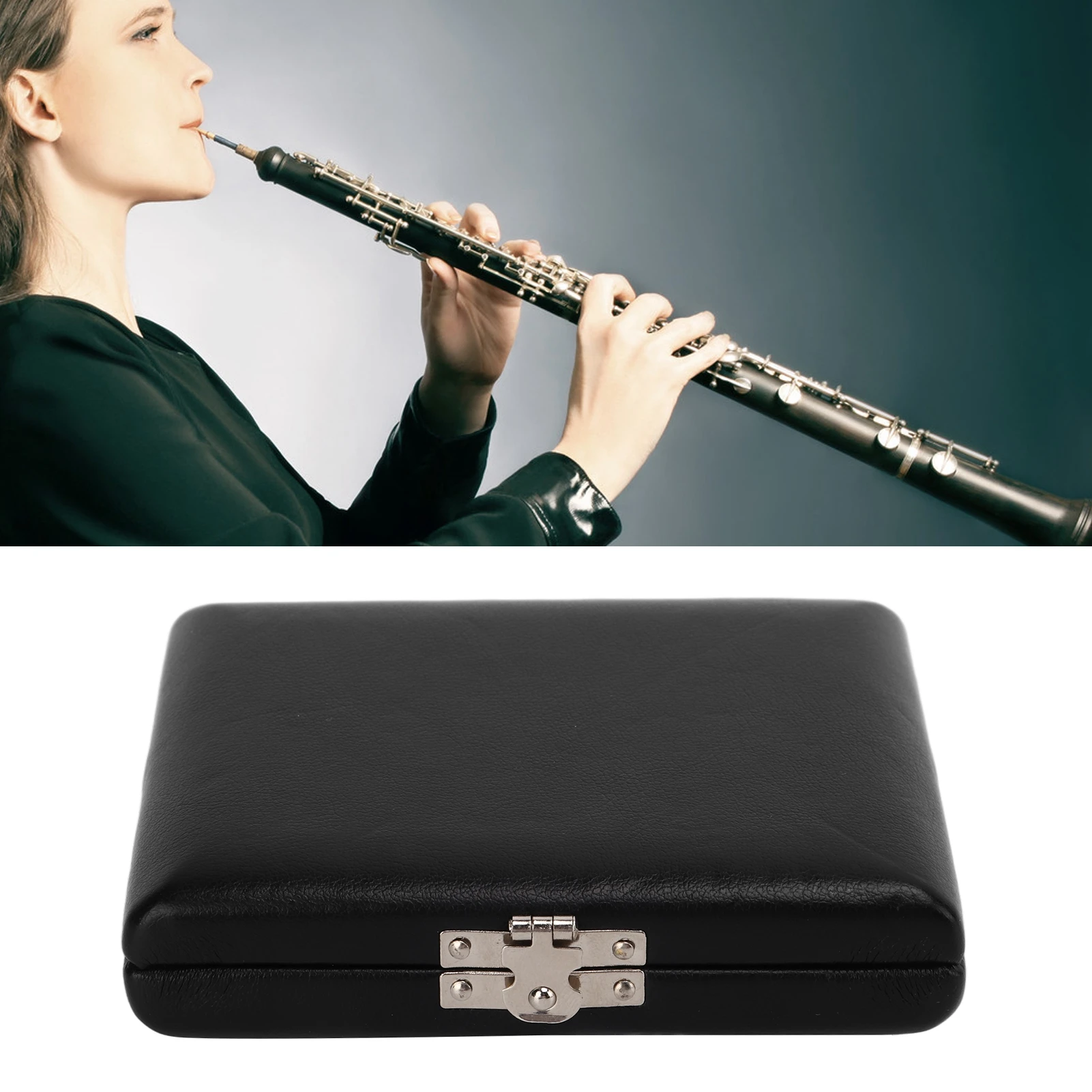 PU Leather Cover Black Saxophone Clarinet Reed Container Box Case with Slots for 6PCs Reeds Parts & Accessories