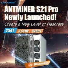 

Промо продажи Bitmain S21 Pro 234Th 3510W Bitcoin Miner Asic Miner с гарантией