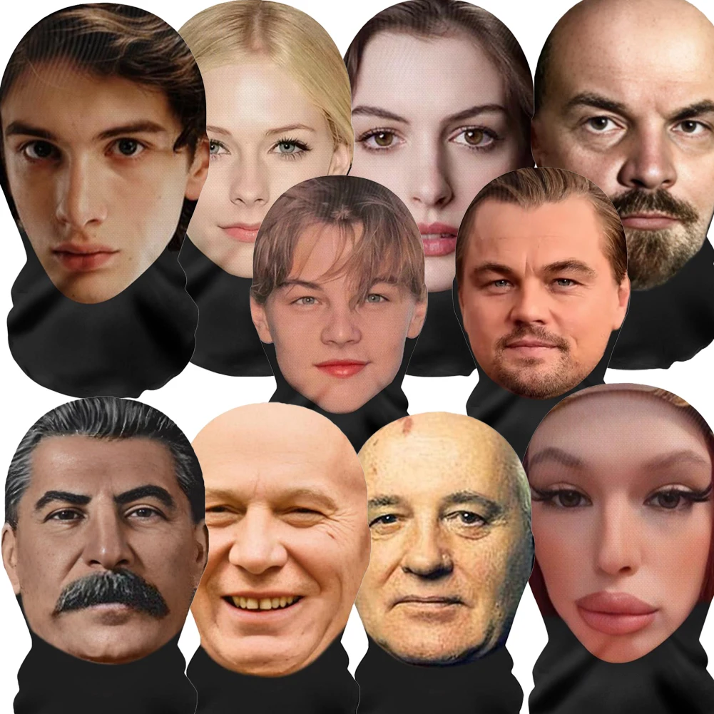 2025 nueva máscara impresa en 3D divertida máscara de malla sombreros de cara completa malla elástica sombreros de Cosplay pasamontañas capucha sombrero