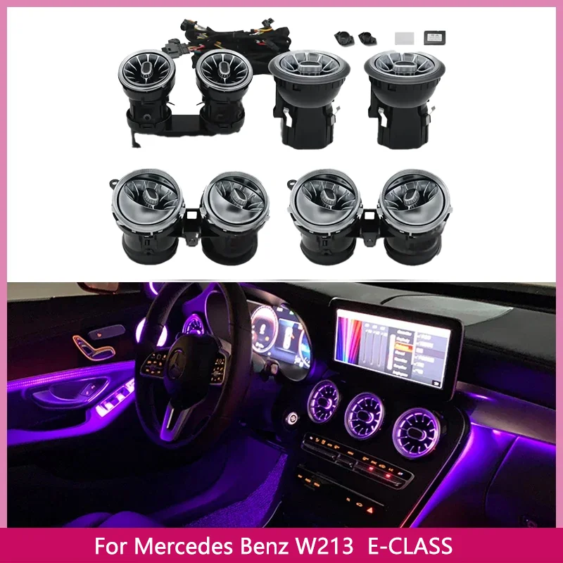 For Benz C/GLC/A/CLA/GLA/E/S/G For AMG W205 X253 W176 W117 W156 W213 W222 W464 Led Turbine Nozzle Ambient Light Air Vent Lamp