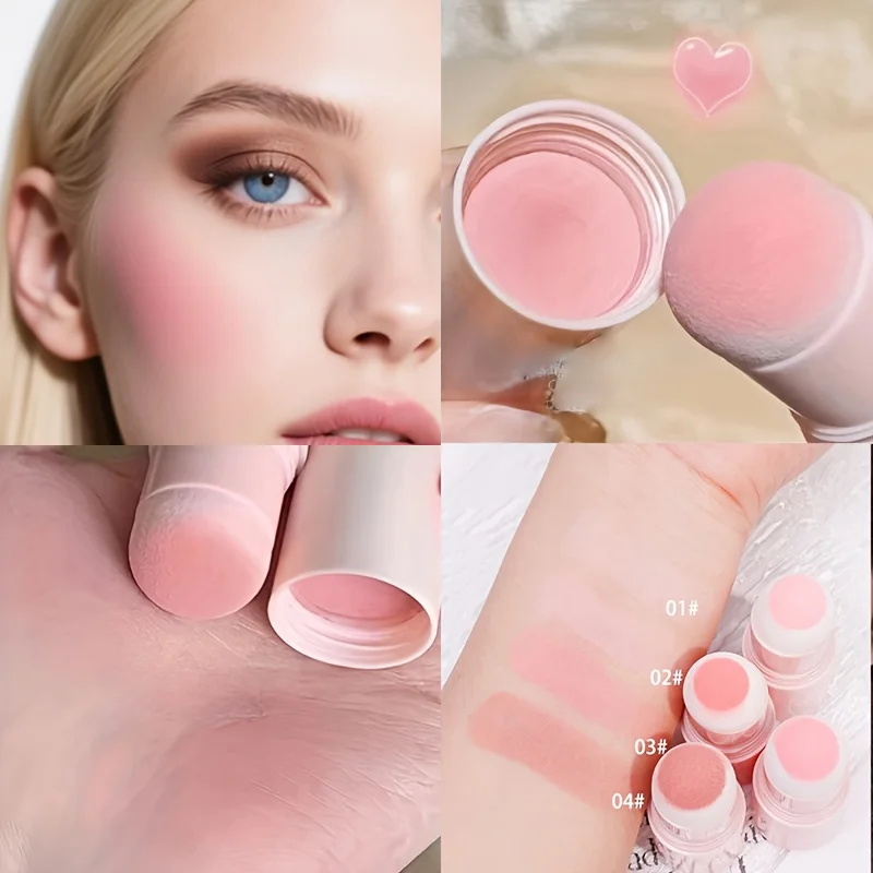 ZVEV Cloud Soft Matte Blush Stick - Estilo coreano vibrante e hidratante ilumina los labios y las mejillas