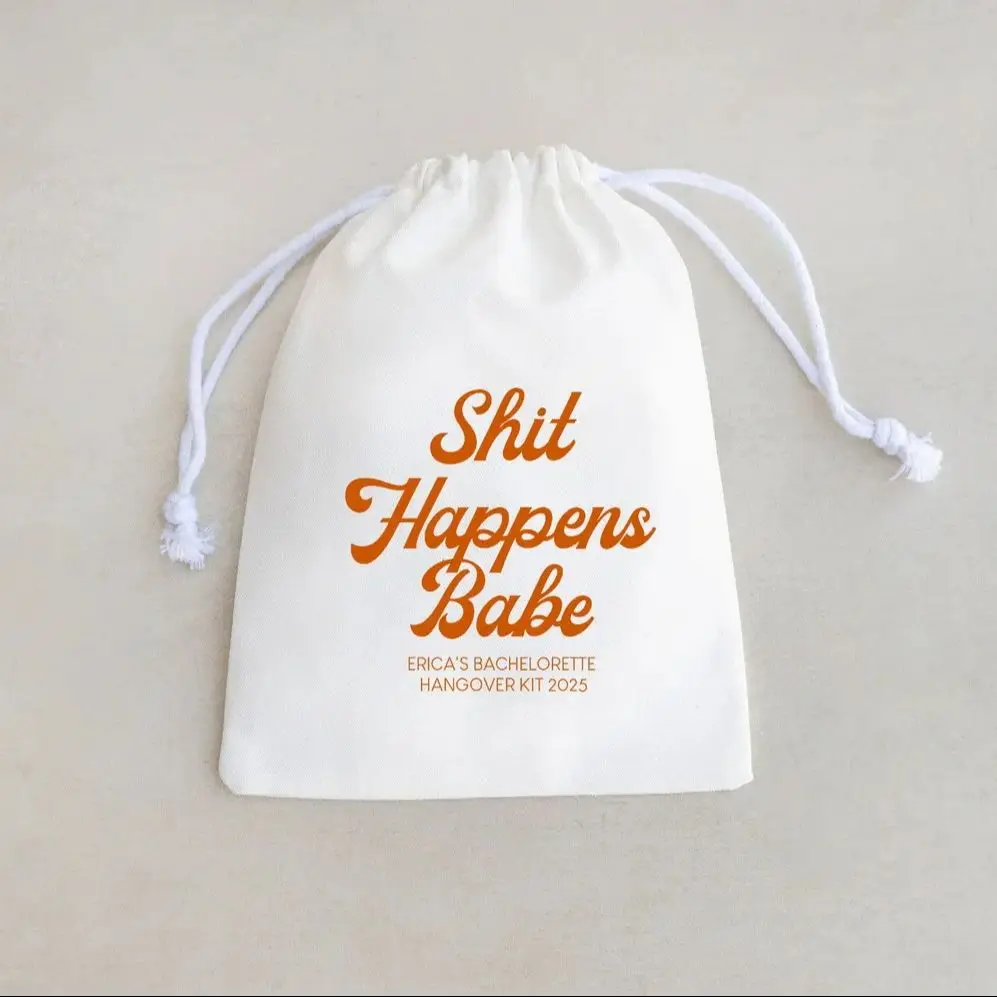 Shit Happens - Shit Happens Hangover Kit - Bachelorette Party Favor - Bachelorette Hangover Kit Bag - Hangover Recovery Kit - Ha