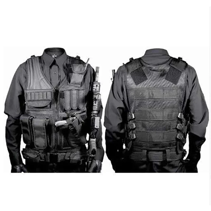 Regulowana kamizelka taktyczna Molle Combat Body Armor Kamizelki bezpieczeństwa Myślistwo Armia Outdoor CS War Game Airsoft Training Mesh Jacket — 2