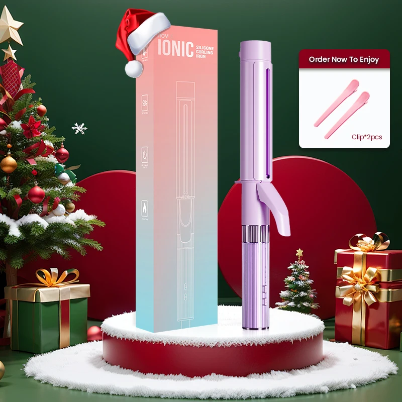 NOVUS 40mm Electric Professional Ceramic Curling Iron with Negative Ions Curling Iron New Year Gift, Christmas Party