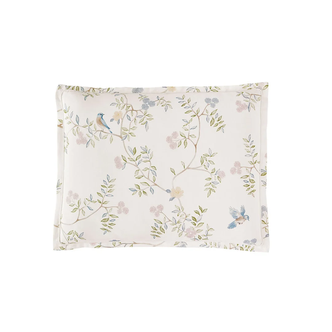 

Pretty Branch and Bird Pattern Cotton-Linen Blend Pillowcase – Soft, Breathable, Decorative Pillow Cover