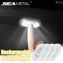 SEAMETAL Mini Touch Light for Car USB Rechargeable Led Light Magnetic Reading Lamp Gentle Illumination for Car Floor Trunk Hood