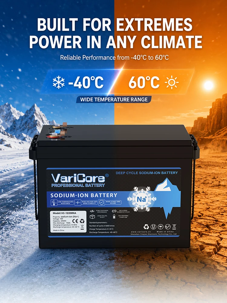 Natrium-Ionen-Batterie 12V 230Ah Outdoor-Energiespeicher Camping Wohnmobil Notfall Große Kapazität Mobile Powerbank