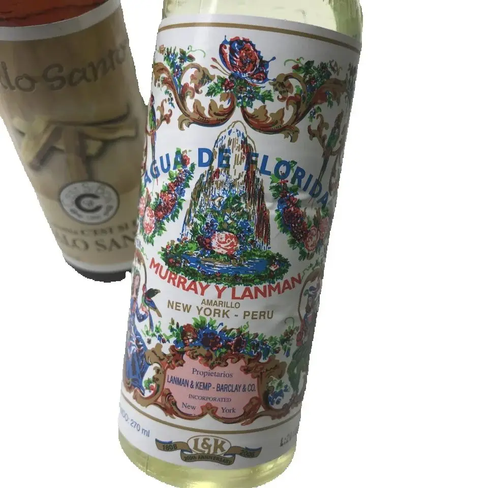 مجموعة من 3 زجاجات مياه 1 عادية، 1 من بالو سانتو و1 رو 221 مل - عبوة خاصة من موراي آند لانمان مصنوعة في بيرو معروفة في جميع أنحاء العالم